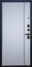 Дверь Тип 9016 МГ А - Черный кварц/Белый софт